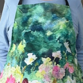 Feurkunst Watercolor Blumenmuster Schürze