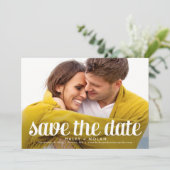 Feurlose Liebe Foto Save the Date Karte (Stehend Vorderseite)