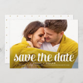 Feurlose Liebe Foto Save the Date Karte (Vorne/Hinten)