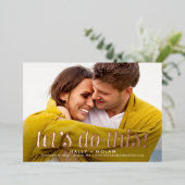 Feurlose Script-EAL-FOIL-Save the Date-Karte Folieneinladung (Stehend vorne)