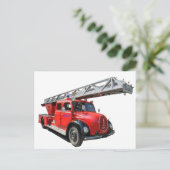 Feurwehrauto Postkarte (Stehend Vorderseite)