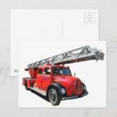 Feurwehrauto Postkarte (Vorne/Hinten)