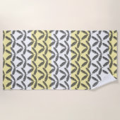 Fever Tree Blätter Pattern Beach Handtuch (Vorderseite)
