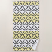 Fever Tree Blätter Pattern Beach Handtuch (Vorderseite)
