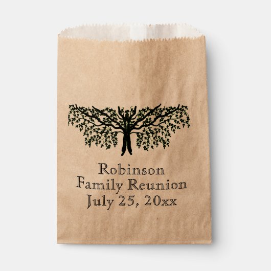 Fevor Bag - Family Wiedersehen Tree and Text Geschenktütchen (Vorderseite)