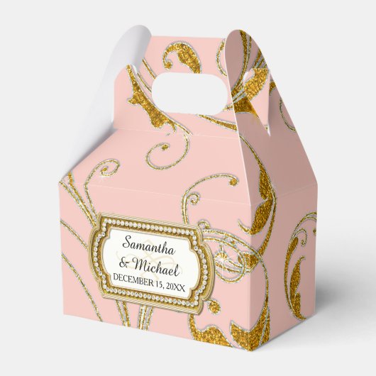 Fevor Box Glam Old Hollywood Regency Black Krawatt Geschenkschachtel (Vorderseite)