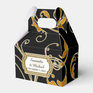 Fevor Box Glam Old Hollywood Regency Black Krawatt Geschenkschachtel