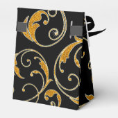 Fevor Box Glam Old Hollywood Regency Black Krawatt Geschenkschachtel (Rückseite)