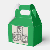 Fevor Box, Green mit Alphabet Blocks Baby Dusche Geschenkschachtel (Vorderseite)