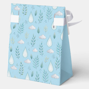 "Fevor Box - Light Blue Winter Ornament Geschenkbo Geschenkschachtel