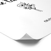 Fevor Sign Bitte nehmen Sie eine schwarze Wildblum Poster (Ecke)
