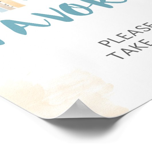 Fevor Sign Blue Boho Regenbogen Duschgel Poster (Ecke)