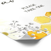 Fevor Sign Yellow Honey Bee Dusche Zeichen Poster (Ecke)