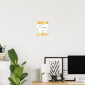 Fevor Sign Yellow Honey Bee Dusche Zeichen Poster (Heimbüro)