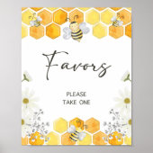 Fevor Sign Yellow Honey Bee Dusche Zeichen Poster (Vorne)
