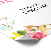 Fevor Table Sign Tee Party Duschzeichen Poster (Ecke)