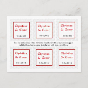 Fevor Tags Gray Red Formal Print Postkarte