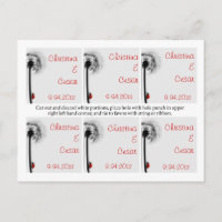 Fevor Tags Lady Bug auf Dandelion Red Silhouette N