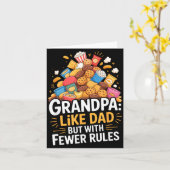 Fewer Rules Funny Grandpa Karte (Gelbe Blume)