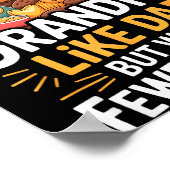 Fewer Rules Funny Grandpa  Poster (Ecke)