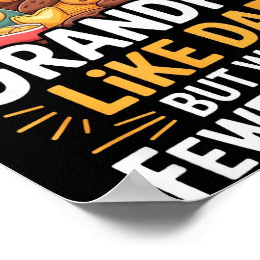 Fewer Rules Funny Grandpa  Poster (Ecke)