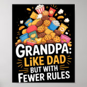 Fewer Rules Funny Grandpa  Poster (Vorne)