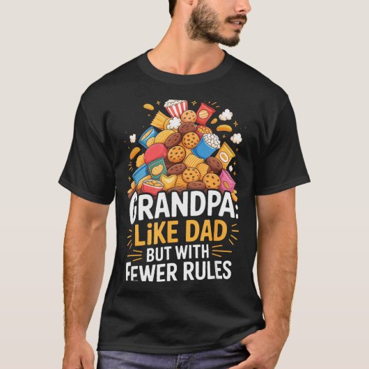 Fewer Rules Funny Grandpa T-Shirt (Vorderseite)
