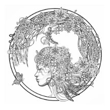 Fey Blume: LARGE DIY Coloring von Sonja A.S.