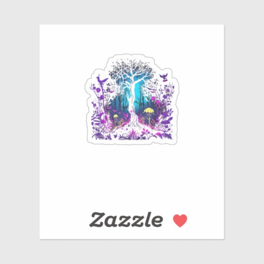 Fey Gothic Emo Goblincore Aesthetic  Forest Graphi Aufkleber (Blatt)