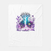 Fey Gothic Emo Goblincore Ästhetik Wald Graphi Fleecedecke (Vorderseite)