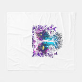 Fey Gothic Emo Goblincore Ästhetik Wald Graphi Fleecedecke (Vorderseite (Horizontal))