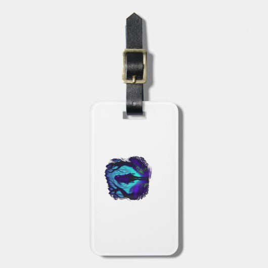 Fey Gothic Emo Goblincore Ästhetik Wald Graphi Gepäckanhänger (Vorderseite vertikal)