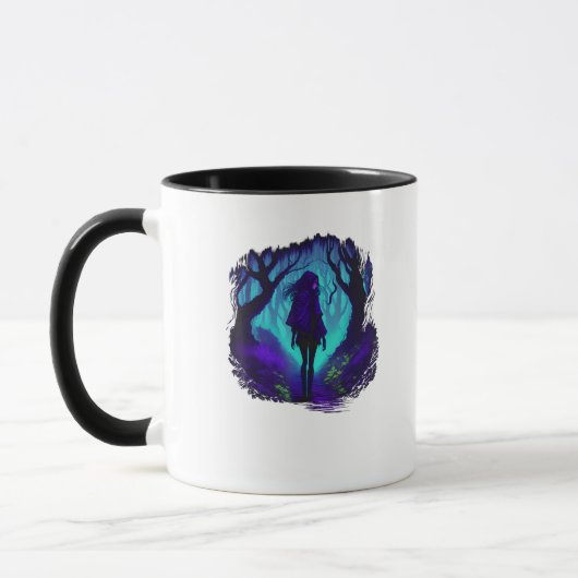 Fey Gothic Emo Goblincore Ästhetik Wald Graphi Tasse (Links)