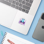 Fey Gothic Emo Goblincore Ästhetik Waldgrafik Aufkleber (Laptop mit iPhone)