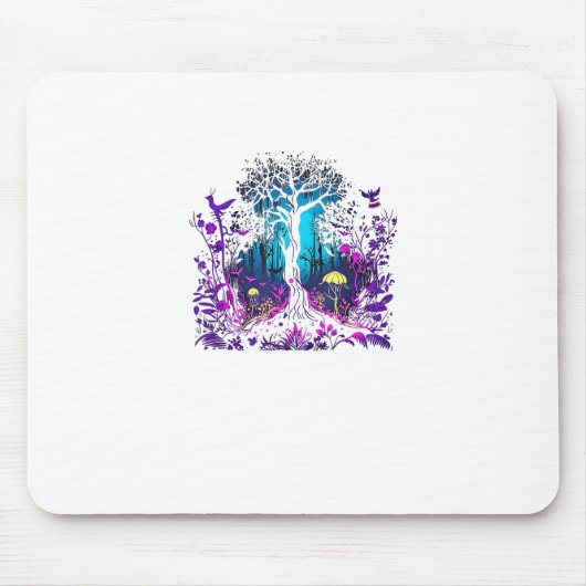 Fey Gothic Emo Goblincore Ästhetik Waldgrafik Mousepad (Vorne)