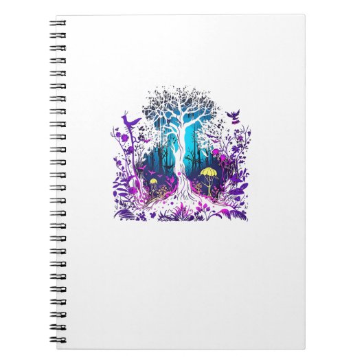 Fey Gothic Emo Goblincore Ästhetik Waldgrafik Notizblock (Vorderseite)
