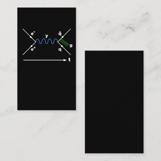 Feynman Diagramm Physik Gleichung Wissenschaftler Visitenkarte (Vorne/Hinten)