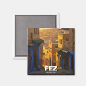 Fez Marokko Reisen Magnet (Vorderseite/Rückseite)
