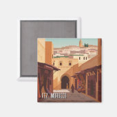Fez Marokko Reisen Magnet (Vorderseite/Rückseite)