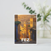 Fez Marokko Reisen Postkarte (Stehend Vorderseite)