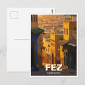 Fez Marokko Reisen Postkarte (Vorne/Hinten)