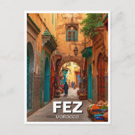 Fez Marokko Reisen Postkarte