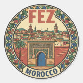 Fez Morocco Travel Runder Aufkleber (Vorderseite)
