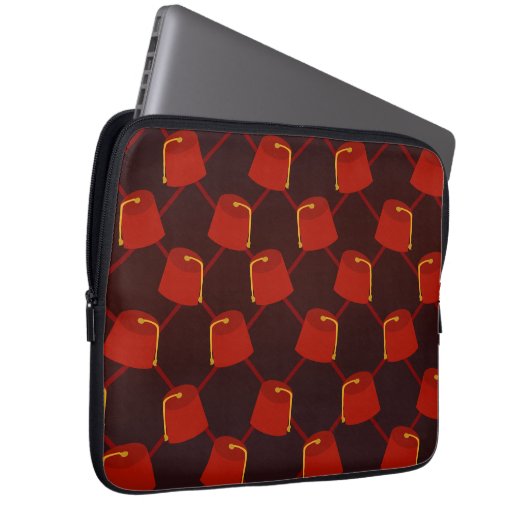 Fez Pattern Laptopschutzhülle (Vorne Rechts)