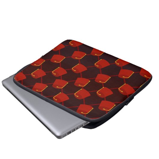 Fez Pattern Laptopschutzhülle (Vorne Knopf)