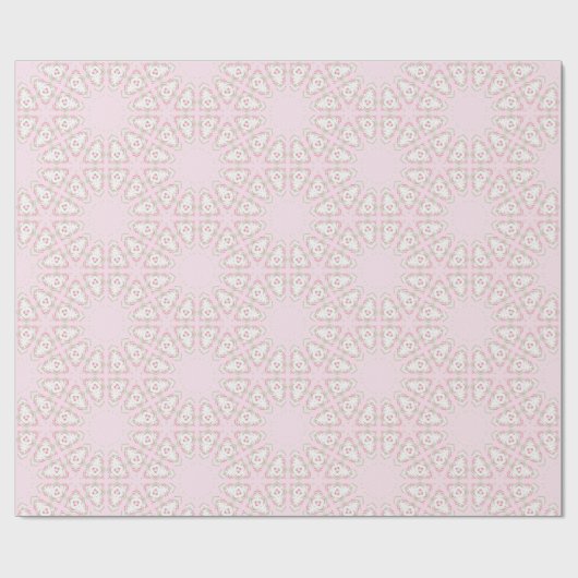 Fez Starburst Trellis in Pink and Green Geschenkpapier (Flach)