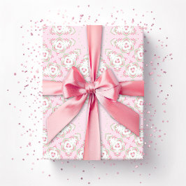 Fez Starburst Trellis in Rosa und Grün Geschenkpapier