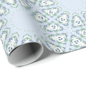 Fez Starburst Trellis in Slate and Green Geschenkpapier (Rolleneckpunkt)