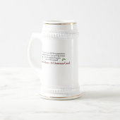 Fezziwig-Dickens und Weihnachten Stein Bierglas (Vorderseite Links)