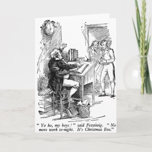 Fezziwig (mit Text) Feiertagskarte (Vorderseite)